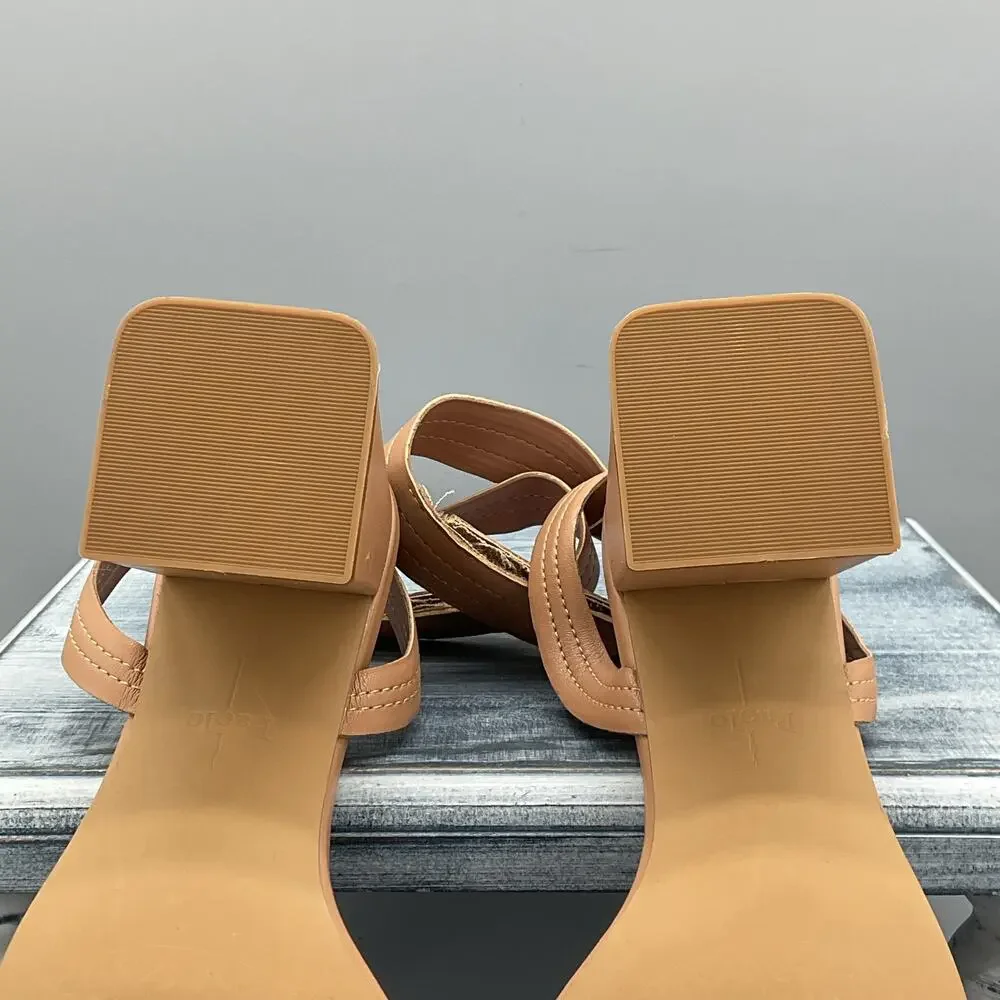 NEW Linea Paolo Women’s Emmie Heeled Sandals Brown Size 8.5M